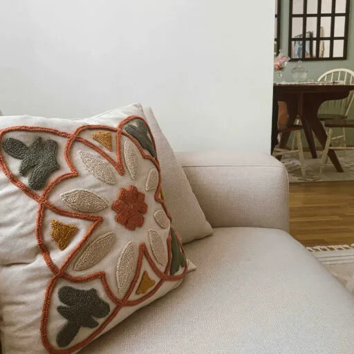 Zebra Desen Punch Kırlent Kılıfı – Turuncu sizden-14